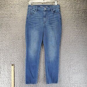 Old Navy Jeans Women’s 6 Short Blue Wow Straight High-Rise Stretch Denim